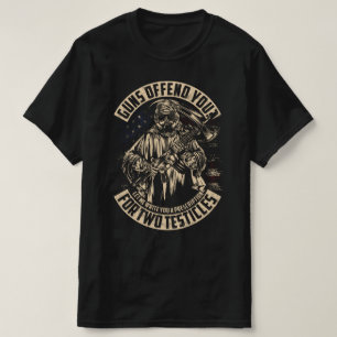 PISTOLEN VERDEDIGEN U VOOR TWEE TESTICLS VETERANEN T-SHIRT