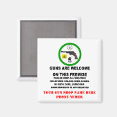 PISTOLEN WELCOME MAGNEET (Voorkant / Achterkant)