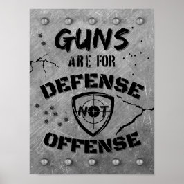 Pistolen zijn voor defensie en niet voor overtredi poster