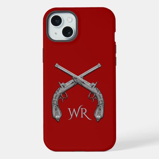 Pistolets Croisés Monogramme Rouge (Verso)