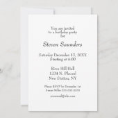 Pistols croisés blanc Invitation de fête d'anniver (Dos)