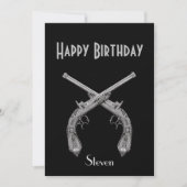 Pistols croisés Invitation de fête d'anniversaire  (Devant)