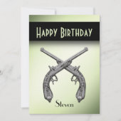 Pistols croisés Invitation de fête d'anniversaire (Devant)