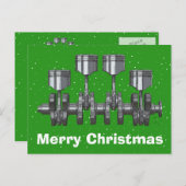 Piston Crankshaft Feestdagenkaart (Voorkant / Achterkant)