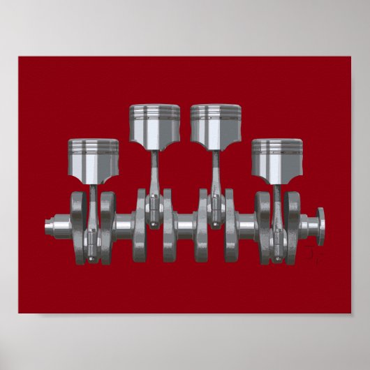 Piston Crankshaft Poster (Voorkant)