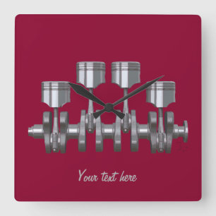 Piston Crankshaft Vierkante Klok