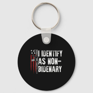 Pistool American Flag I Identificeer als niet-bina Sleutelhanger