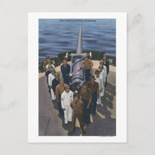 Pistool bemanning bij overwinning - Amerikaanse ma Briefkaart