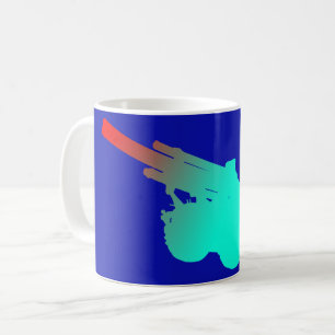 Pistool Blauwe koffie Mok