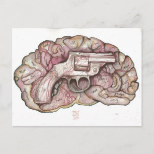 Pistool Brain Briefkaart