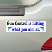 pistool bumpersticker (Op auto)