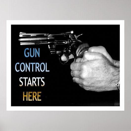 Pistool Control begint hier Poster (Voorkant)