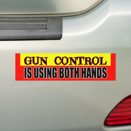 Pistool Control Bumpersticker (Op auto)