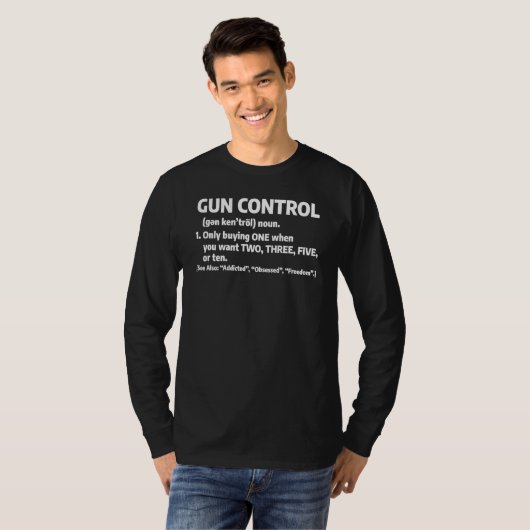 Pistool Control Definition for a Pistool Enthusias T-shirt (Voorkant volledig)
