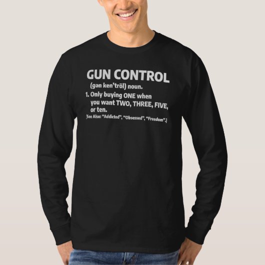 Pistool Control Definition for a Pistool Enthusias T-shirt (Voorkant)