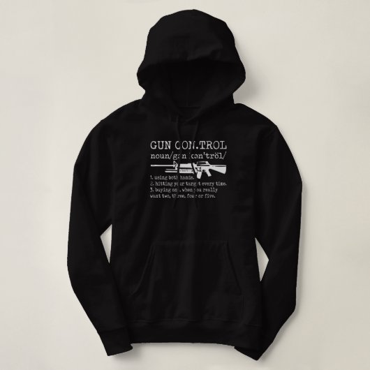 Pistool Control Definition Funny Pistool Hoodie (Design voorkant)