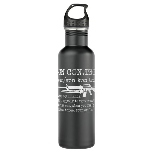 Pistool Control Definition Funny Pistool Waterfles (Voorkant)