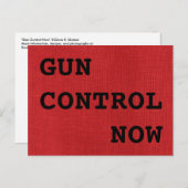 Pistool Control Now op rode linnen textuur foto Briefkaart (Voorkant / Achterkant)