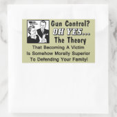 Pistool Control? Theorie van een slachtoffer! Rechthoekige Sticker (Tas)