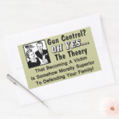 Pistool Control? Theorie van een slachtoffer! Rechthoekige Sticker (Envelop)