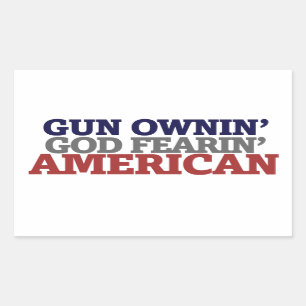 Pistool Eigenaar en AMERIKAANS Rechthoekige Sticker