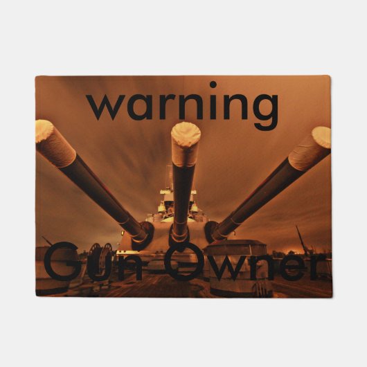 Pistool Eigenaar welkomststeen Deurmat (Voorkant)