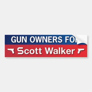 Pistool-eigenaars van Scott Walker Bumpersticker