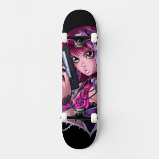 Pistool en Rozen Skateboard