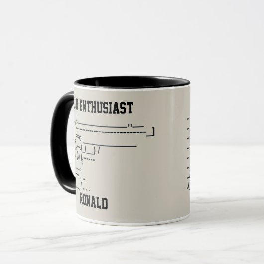 Pistool Enthusiast Symobol Mok (Voorkant links)