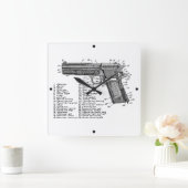 Pistool Figuur V2 Vierkante Klok (Huis)