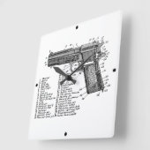 Pistool Figuur V2 Vierkante Klok (Hoek)