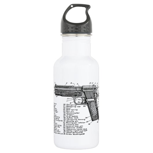 Pistool Figuur V2 Waterfles (Voorkant)
