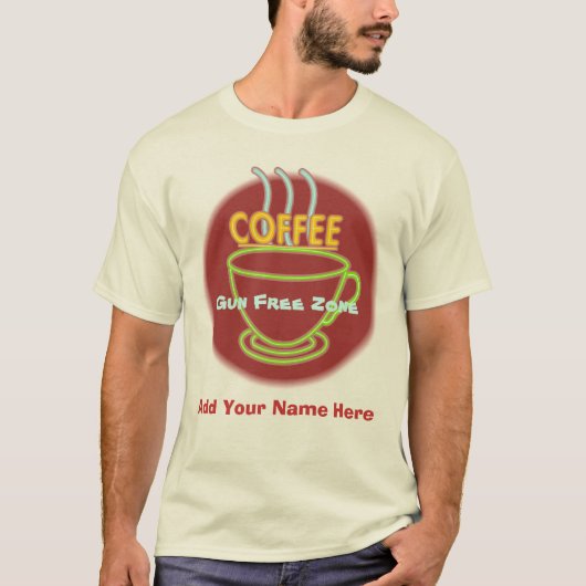 Pistool Free Zone for Coffee Shops T-shirt Design (Voorkant)
