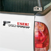 PISTOOL GEBRUIKER!, BUMPERSTICKER (Op Truck)