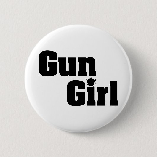 Pistool Girl Ronde Button 5,7 Cm (Voorkant)