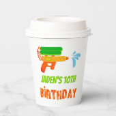 Pistool Kind zomerdag Papieren Bekers (Achterkant)