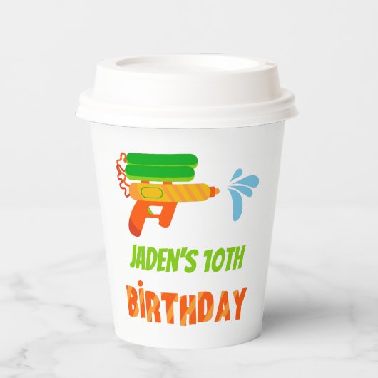 Pistool Kind zomerdag Papieren Bekers (Voorkant)