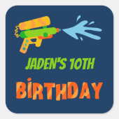 Pistool Kind zomerdag Vierkante Sticker (Voorkant)