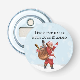 Pistool Lover Santa Deck the halls Shooting Button Flesopener