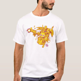 Pistool met graffiti-spray t-shirt