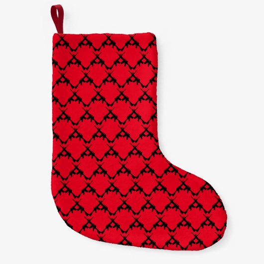 Pistool met kleine kerstcadeaus kerstsok (Voorkant)