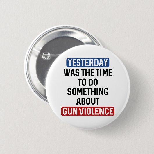 Pistool nu beëindigen ronde button 5,7 cm (Voorkant /achterkant)