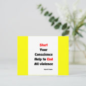 Pistool protest briefkaart (Staand voorkant)