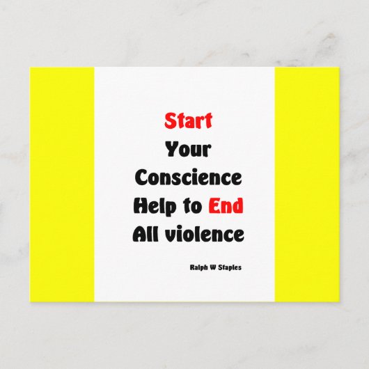 Pistool protest briefkaart (Voorkant)