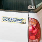 Pistool rechten - Jefferson Bumpersticker (Op Truck)