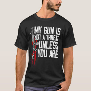 Pistool rechten Mijn Pistool is geen bedreiging te T-shirt