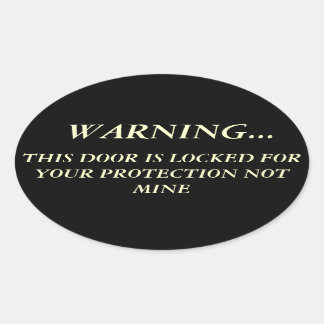 Pistool rechten ovale sticker