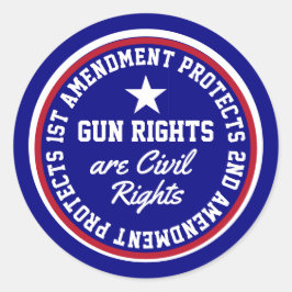 Pistool rechten zijn burgerrechten ronde sticker