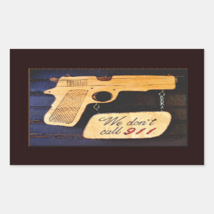 Pistool Rechthoekige Sticker