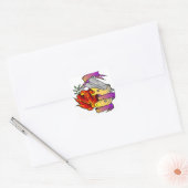 Pistool Roos Tattoo Vierkante Sticker (Envelop)